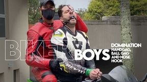 Biker Boys - Green Bike Part 1 (720p) Gay Domination - Gay Bondage - Nose Hook - Handgag - BDSM - Biker Gear