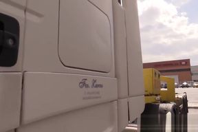 Hitchhiker fucks truck driver