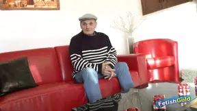 Old guy fucks his wife and stepdaughters as anniversary present