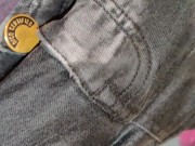 Pissing my Jeans Sitting on the Toilet Bowl