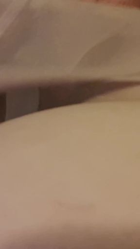 Dani Leg in Tan Pantyhose with Red Toe Nail Polish