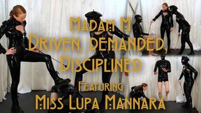 Driven, Demanded, Disciplined, Double Domme humiliating full Latex beatdown beasting where endurance and obedience are tested