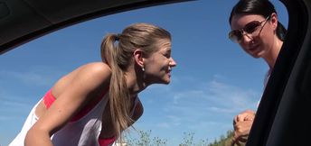 Linda Caprice and Sara Kay street fuck