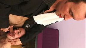 Sneake trboy fucked by wotrker in uniform work