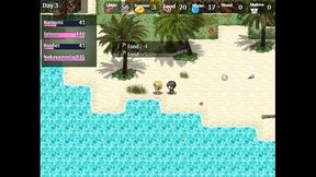 the castaway married gal s netorare story [ ntr hentai game pornplay] ep.4 hot blonde got stuck in a hole on the beach