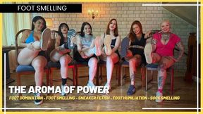 The Aroma of Power: Submissives Savor the Physical Effort of Six Dominatrices (1080 EN SUB) - Foot Domination - Foot Smelling - Sneaker Fetish - Foot Humiliation - Sock Smelling
