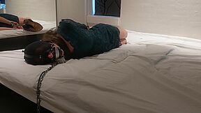 Selfbondage Hogtie On Bed