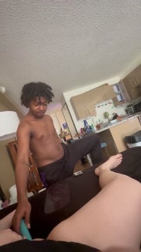 HE PLAYS WITH MY PUSSY WHILE ON FACETIME WITH HIS FRIEND