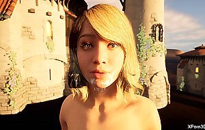 3D Porn Facial teen JOI cum on my face Teaser Deepthroat Facefuck Gagging