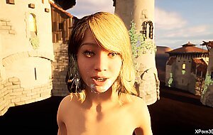 3D Porn Facial teen JOI cum on my face Teaser Deepthroat Facefuck Gagging