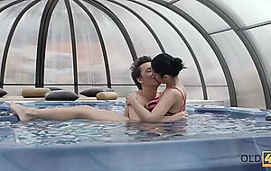 Old4k daddy and angie moon have 25 years difference and have honey sex