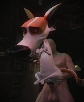 Slim black pro animates naughty NSFW big ass furry solo scene