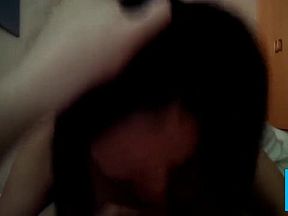 Asian girl swallows his load