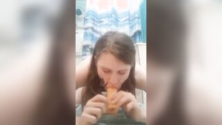 Bambi Cole Faulkner Deep throats On Her Fuck stick