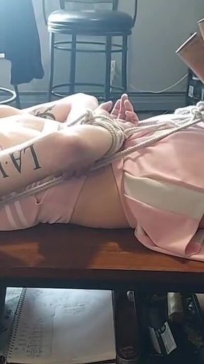 Hogtied Tranny with No Escape
