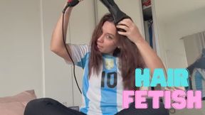 Hair Drying & Straightening Routine