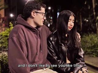 Anal creampie- Tiny Latin babe has vaginal and a bit of booty with her stepbrother 'coz her boyfriend stood her up!