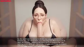 Hentai MILF Chubby GILF Takes Giant Dick In Mouth Before Gangbang Orgy