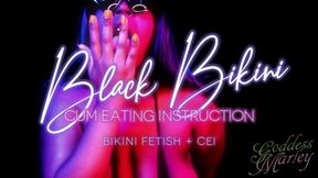 Black Bikini: Cum Eating Instruction