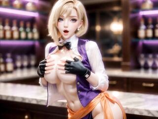 King KOF Hot Bartender Solo Cunt Fingering & Massive Squirting Orgasm