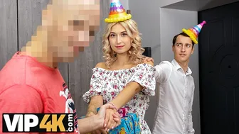 Russian teen gets paid for birthday sex while hunter watches