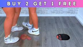 201. Goddess Amber & Miss Lucy - Pressing Your Face, Cock & Balls Flat Under Plexiglass & Our Nike Jordans - Ultimate Bundle - Trample Trampling CBT Ballbusting Facebusting Crushing Crush Shoes Foot Feet Trainers Trainer Fetish