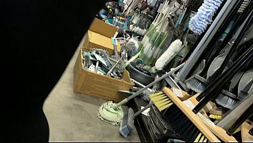 Shameless Public Handjob in Home Store &ndash_ Cum on the Baking Tray
