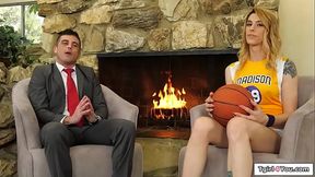 Trans Casey Kisses anal fucks a reporter