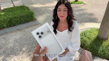 Will a stranger girl agree to a Public Cumwalk for a new iPhone? FULL VIDEO