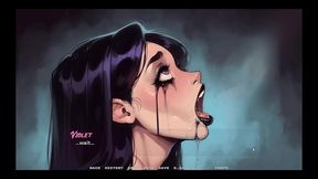 my new girlfriend [ taboo hentai game ] ep.45 goth girl friend ruined makeup from extreme deepthroat !