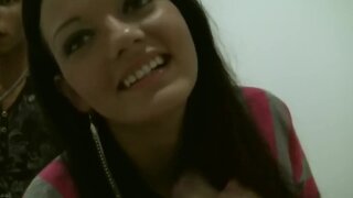 Beautiful teen will remember this blowjob in the shower forever