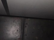 Pissing in adult book store booth