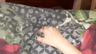 Licks my under the blanket because he's shy and it inserts so hard - lesbian_illusion