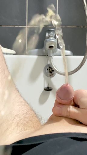 Stunning moment from &quot;Much pissing wanking and cumming compilation of pee and jizz&quot;