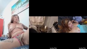 ruiva casada fica brincando com a bucetinha na internet e logo depois vai na casa do amigo do seu marido pra levar rola na buceta