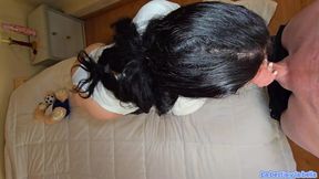 HOT deep blowjob and two cumshots my friend was so horny that after cumming he kept fucking me until he cummed again