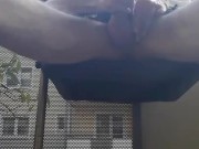 Auf dem Balkon
