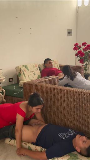 It Was Set up in the Living Room of the House, What a Good Fuck They Got.