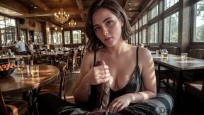 my stepmom got really turned on at the restaurant, so i helped her relieve her tension by fucking her in every hole [ai]