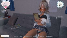 Hentai Game - Yellow Hair College Gyaru Sex Scenes - summer hangout spot secret after school spent with gyarus