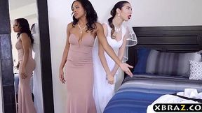 Ebony maid gives the groom a last hurrah before marriage
