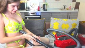 green goddess: alice s vacuum tease