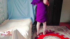 Stepsister Trying Slut Dresses in Her Private Room