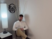 Arrogant boss strips & flexes