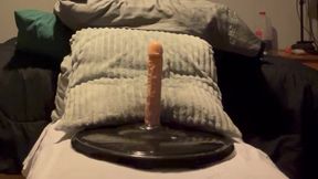 Aspen riding large dildo