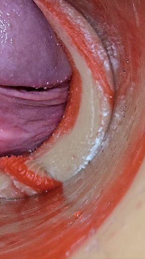 Female Insemination - Internal Camera Captures Deep Male Huge Ejaculation