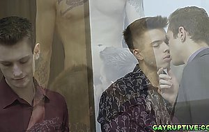 Trevor and Evan leads Jayden into epic anal threesome