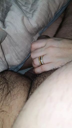 Step mom get paid by step son to handjob his dick