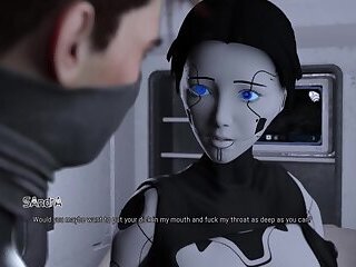 Projekt Passion  Blowjob from and Deepthroat Face Fucking Horny Busty Brunette AI Sex Robot Girl