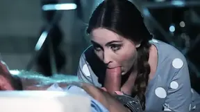 Lena Reif enjoys a giant dick between her jugs.